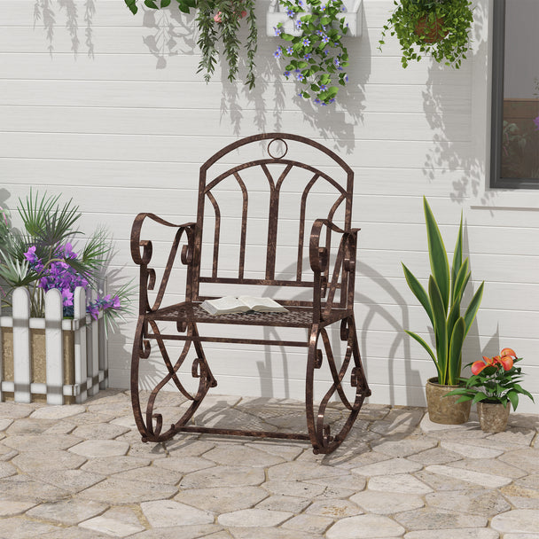 Vintage metal rocking chair – image 2