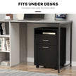 Mobile filing cabinet with open shelf – image 5