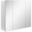 White 70 cm wall-mounted bathroom mirror cabinet with adjustable shelves