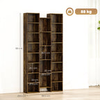 21-Compartment Bookshelf - Brown