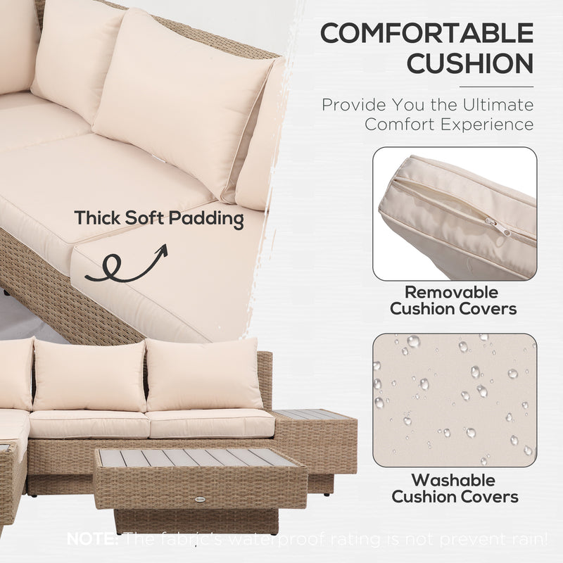 4-piece rattan corner sofa set – image 5