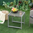 Grey rattan side table – image 2