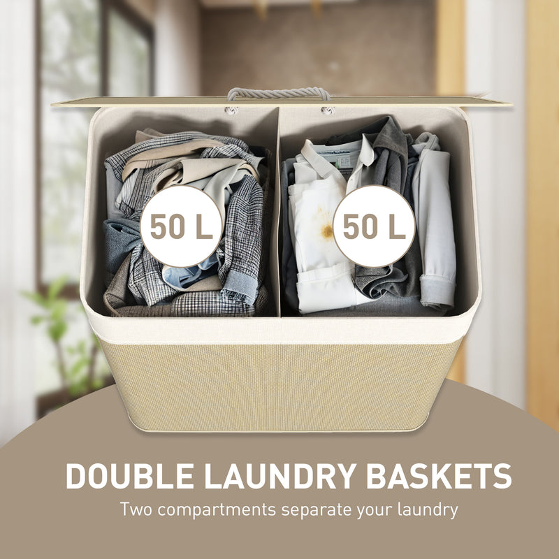 100 L two-section laundry basket – image 4