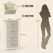 4-drawer fabric chest with side pockets – image 3