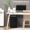 Anti-tilt 3-drawer steel filing cabinet – image 7