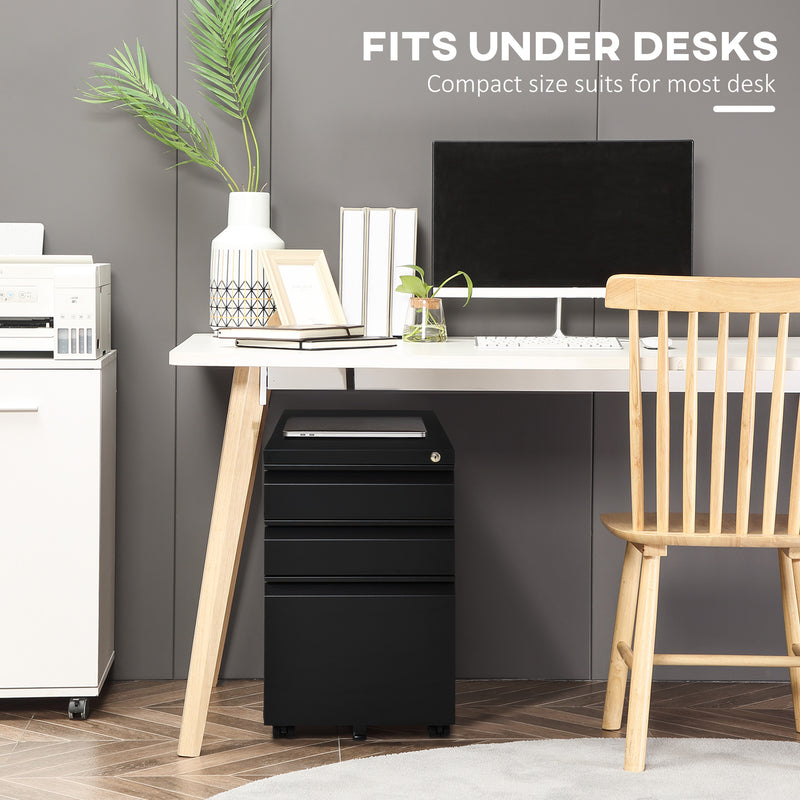 Anti-tilt 3-drawer steel filing cabinet – image 7