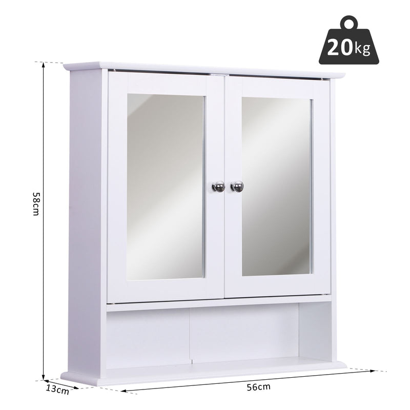 White mirrored wall cabinet – image 3