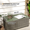 Dark grey rattan coffee table – image 5