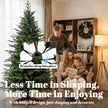 7ft Christmas tree with pine wood stand – image 6