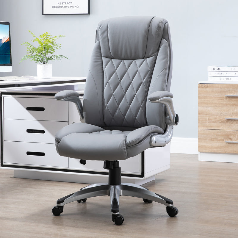 Faux leather executive office chair – image 8
