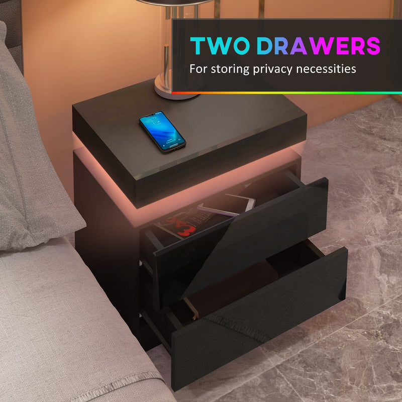 Black LED bedside table – image 6