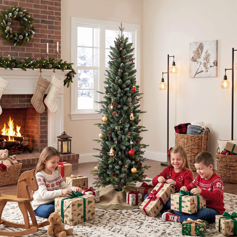 6ft slim pine pencil Christmas tree – image 9