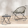 Folding rattan bistro set – image 3