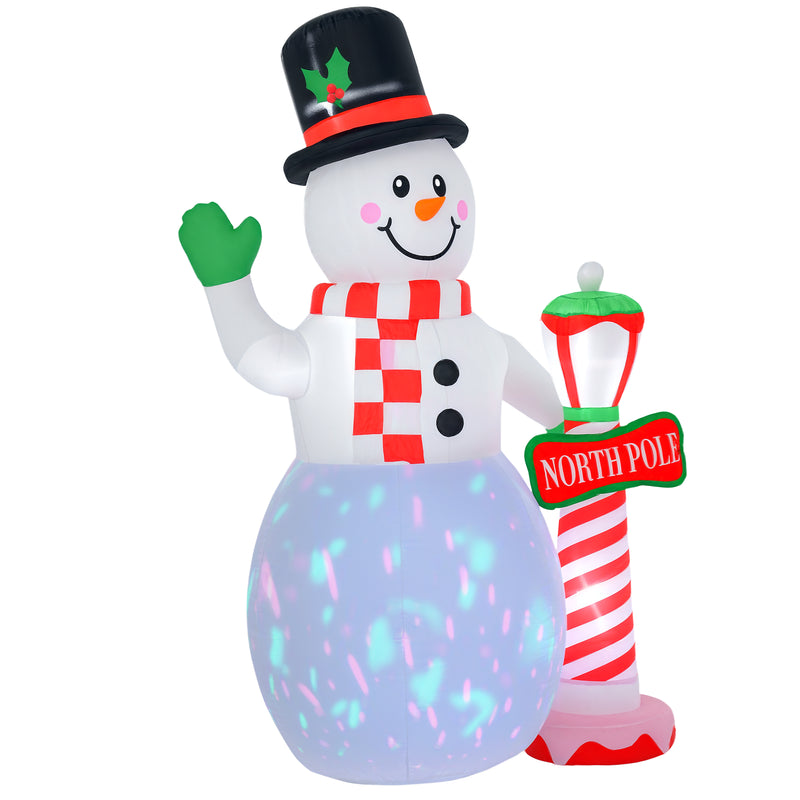 8ft Snowman on a white background