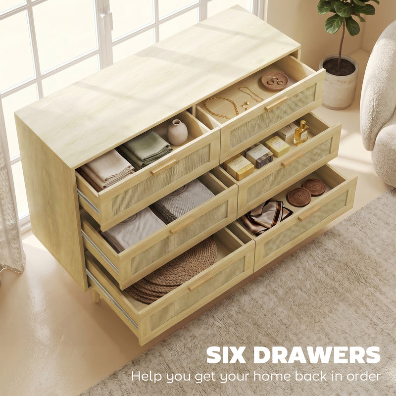 6-drawer rattan chest – image 4