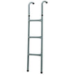 Silver galvanised steel 3-step trampoline ladder for 12ft and 14ft trampolines