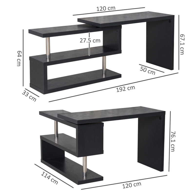 Rotating L-shaped corner desk – image 3