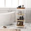 Four-tier bamboo shelf unit – image 2