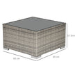 Light grey square rattan coffee table – image 3