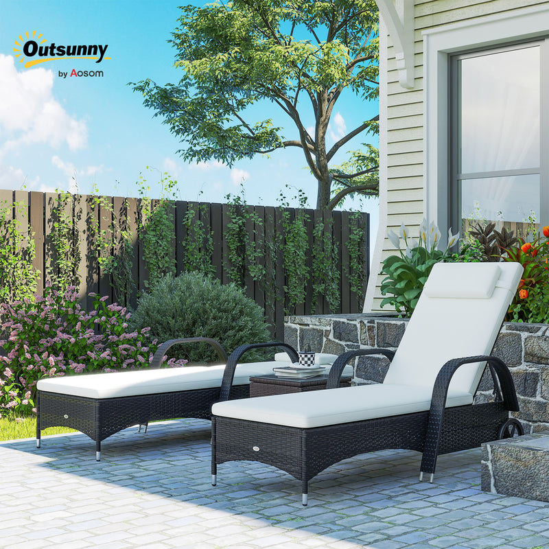Rattan sun lounger set of 2 – image 3
