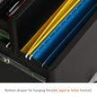 Lockable steel 3-drawer filing cabinet in black – image 6