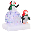 5ft Penguins and Igloo Christmas Inflatable on a white background
