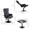 Gaming recliner and footstool set – image 3
