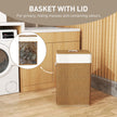 72 L brown bamboo laundry basket – image 5