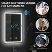50 x 70 cm LED mirror with clock – image 5