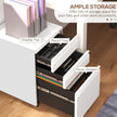 Under-desk 3-drawer steel file cabinet – image 4