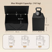 HOMCOM 100L Home Storage Box, with Safety Hinge - Black Wood-Effect – view 3