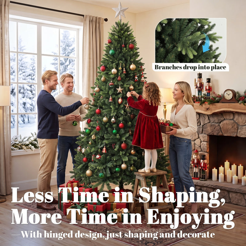 7ft Christmas tree with fir wood base – image 6