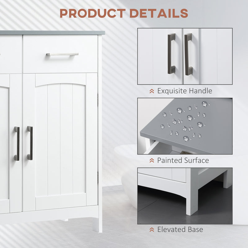 White 2-drawer bathroom cabinet – image 7