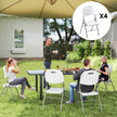 Outsunny Set of Four Foldable Outdoor Chairs - White – view 2