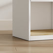 HOMCOM Modern Bedside Table, Slim Nightstand with Drawer, Shelf and Cable Holes, White and Oak – view 9