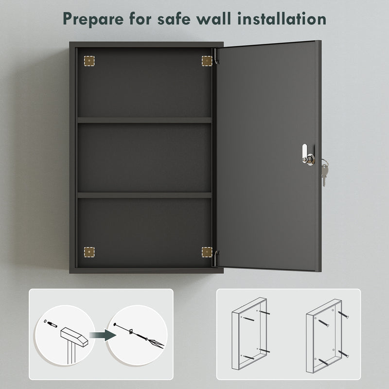 Lockable steel medicine cabinet – image 6