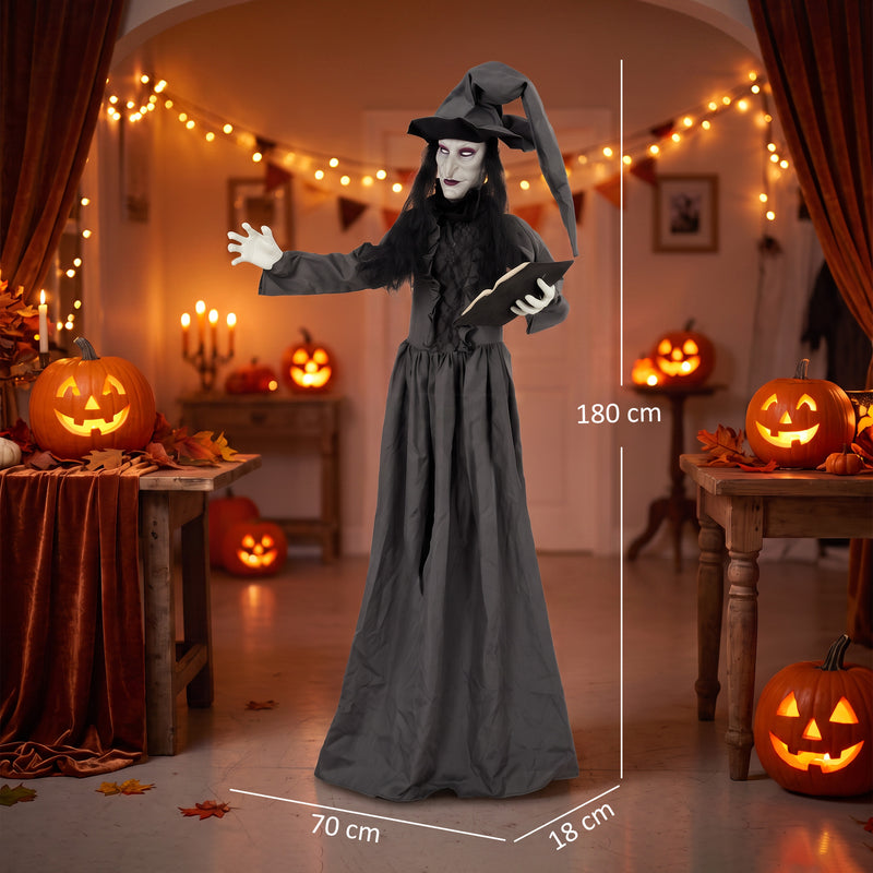 180cm Animated Face-Changing Witch with Glowing Red Eyes – image 3 of 9
