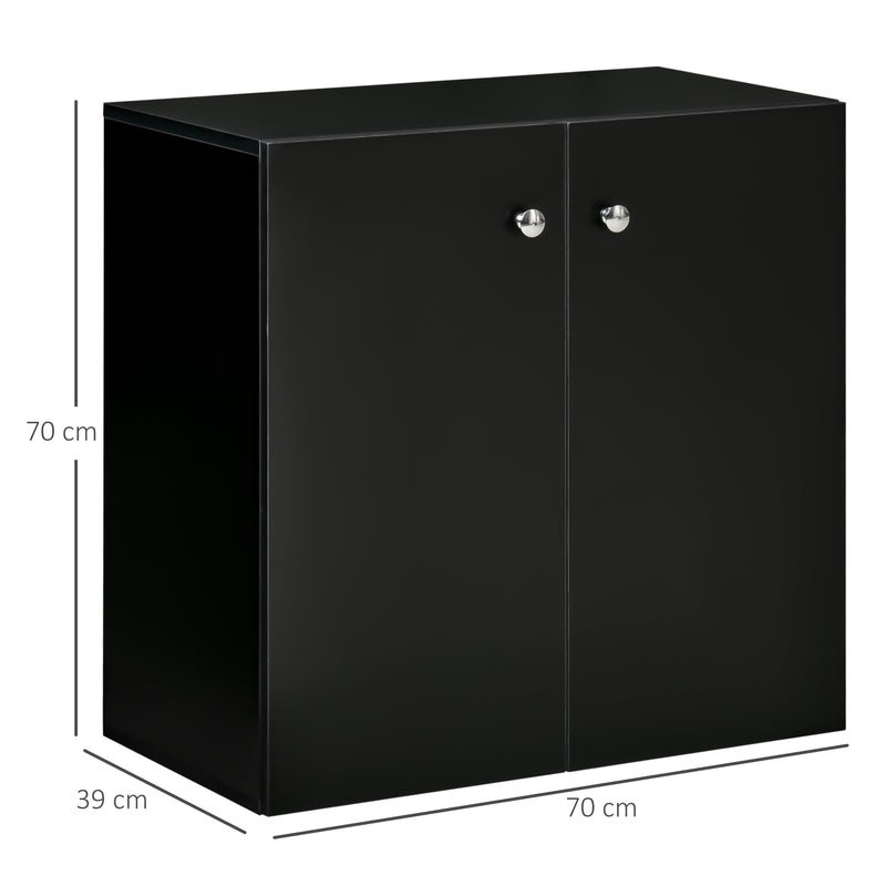 Black low storage cabinet – image 3