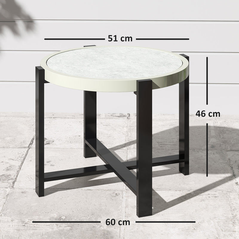 Marble-effect side table – image 3