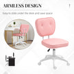 Pink armless vanity chair – image 6