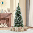 5ft pencil tree with berries and pine cones – image 2