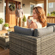 Rattan corner sofa chair – image 7