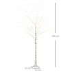 Height diagram of the 6ft pre-lit white birch tree
