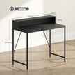 HOMCOM Gaming Desk, 100cm Computer Desk with LED Lights, Power Outlets, Monitor Stand and Remote, Black Wood-Effect – view 3