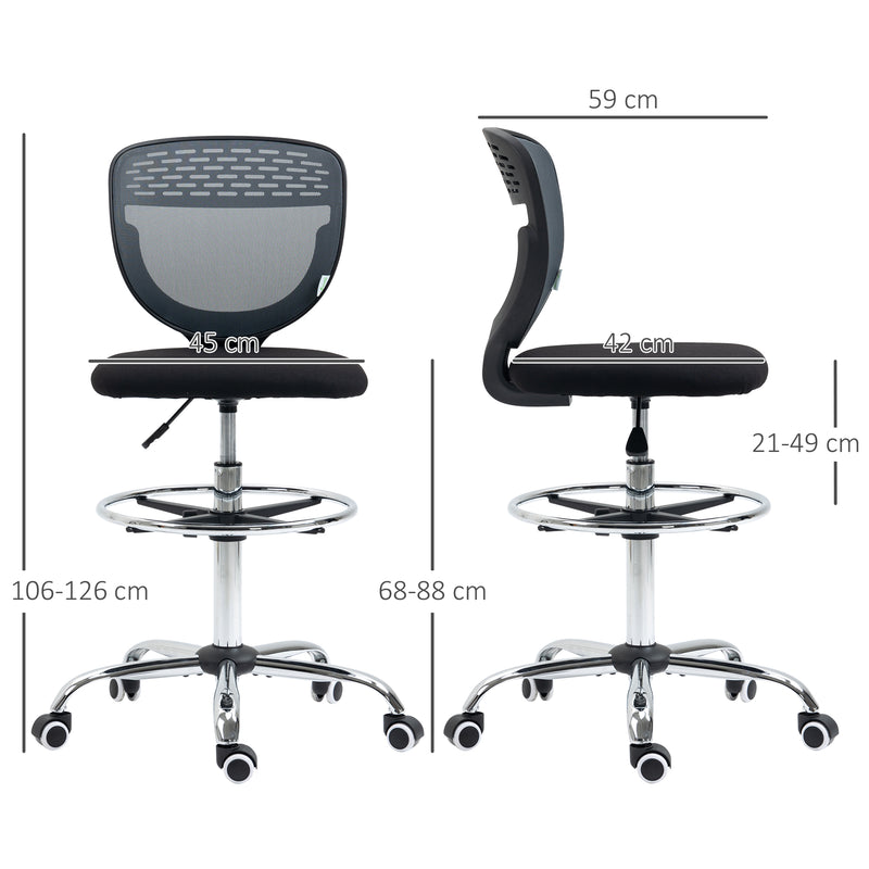 Tall mesh draughtsman chair – image 3