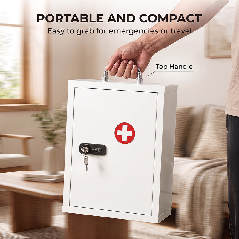 Lockable 3-tier medicine cabinet – image 7