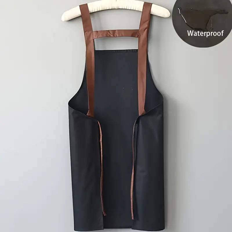 Water Oil Stain Resistant Kitchen Apron with Pockets