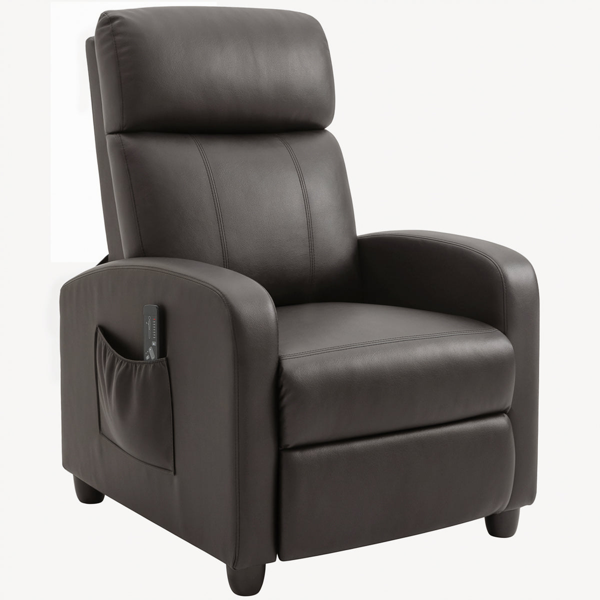 150° 2-Point Massage Recliner Chair – Brown