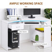 L-shaped corner desk with keyboard tray – image 5