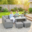 6-piece rattan corner sofa dining set – image 9